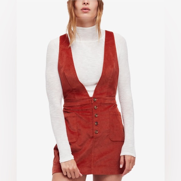Free People Dresses & Skirts - Free People Old School Love Mini Jumper Dress size 6